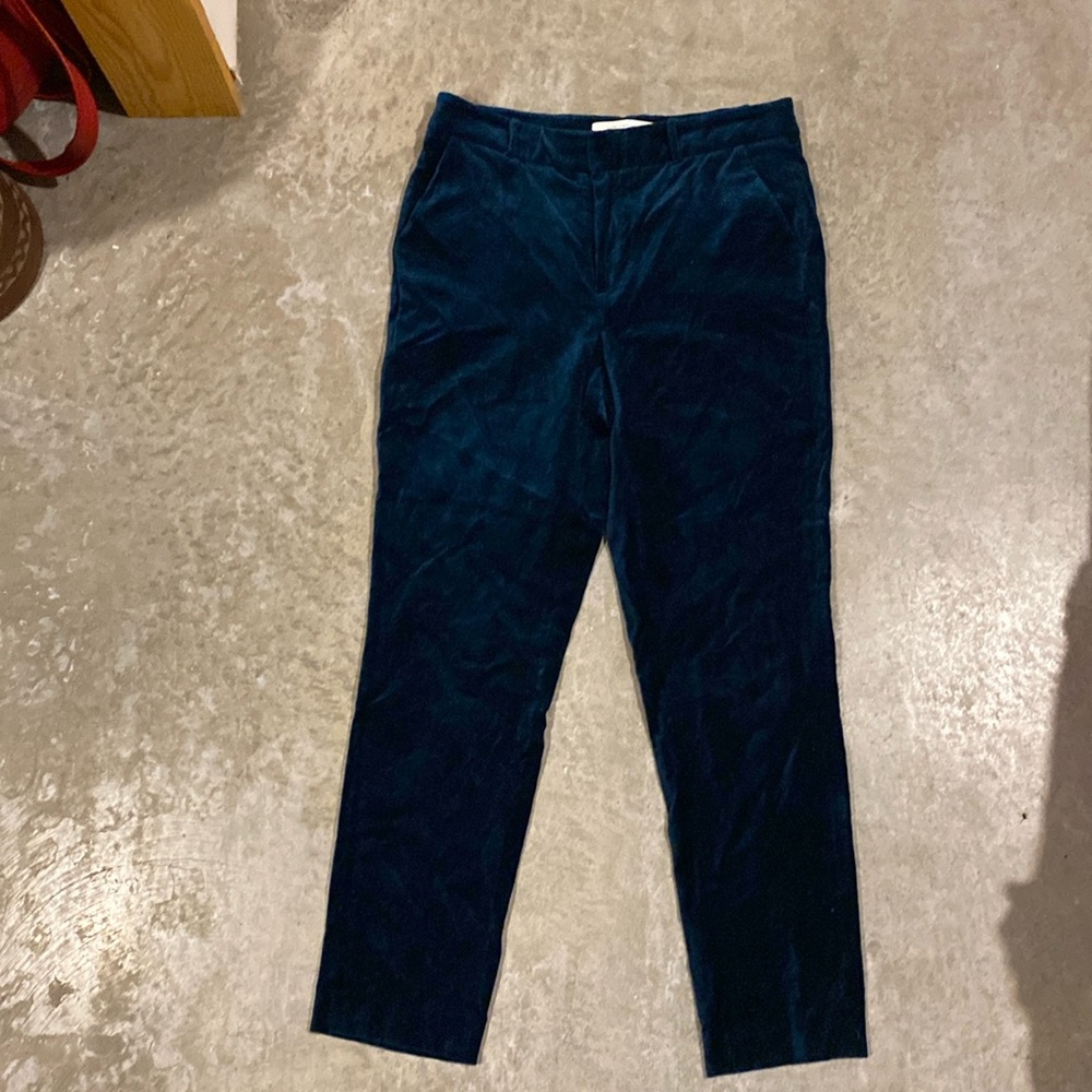 Blue velvet pants